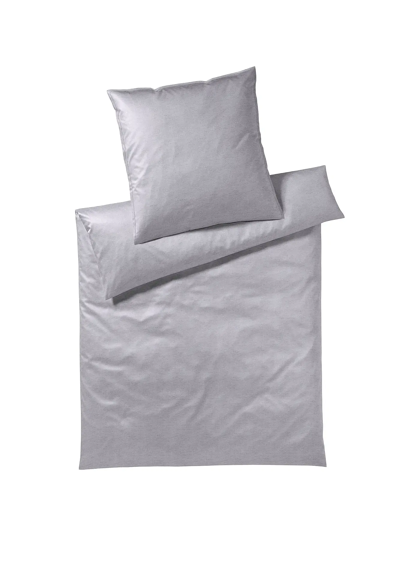 COVERED | Perkal Bettwäsche Solid 70x90cm / 140x200cm | silber
